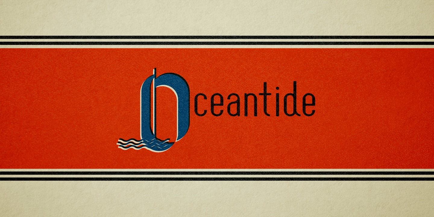 Ejemplo de fuente Oceantide Display Regular